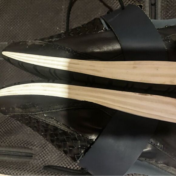 Navy blue Alexander smith sneakers rare Intrecciato Weave style shoes flats - Picture 10 of 10